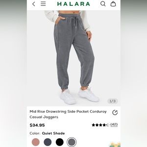 Halara Mid-rise Corduroy Joggers
